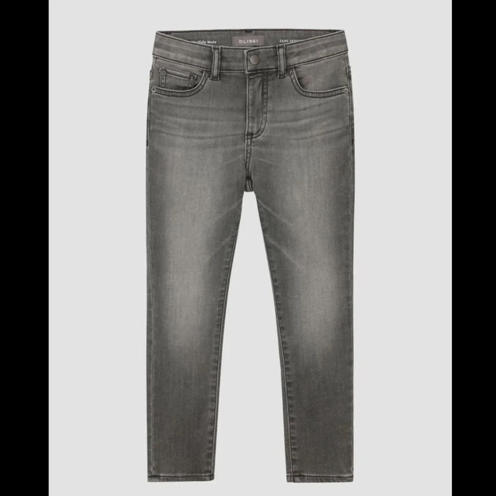 DL1961 Boys' Zane Skinny Fit Knit Jean Steel 14